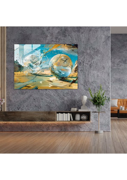 Salvador Dali Gerçeküstü Manzara Cam Baskı - Salvador Dali, Salvador Dali, Cam Baskı, Eriyen Saatler, 45X30