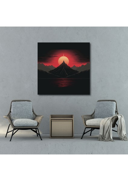 Orta Dünya Sauron'un Gözü Tablo - Orta Dünya, Duvar Dekorasyonu, Kanvas Tablo, Kanvas Tablo, 30X30