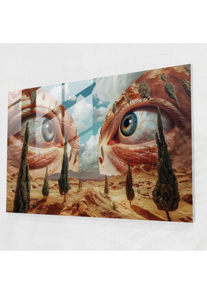 Salvador Dali Optik Illüzyon Cam Sanatı - Salvador Dali, Cam Sanatı, Duvar Dekorasyonu, Modern Sanat, 45X30