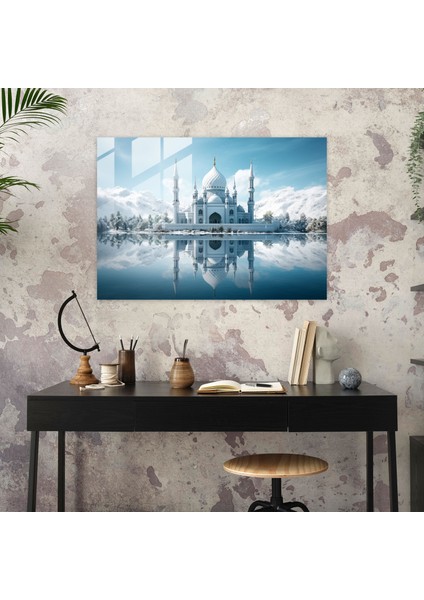 Görkemli Cami Cam Duvar Dekorasyonu - Cami, Duvar Dekorasyonu, Yansıtan Sular, Modern Sanat, 45X30 fiyatları