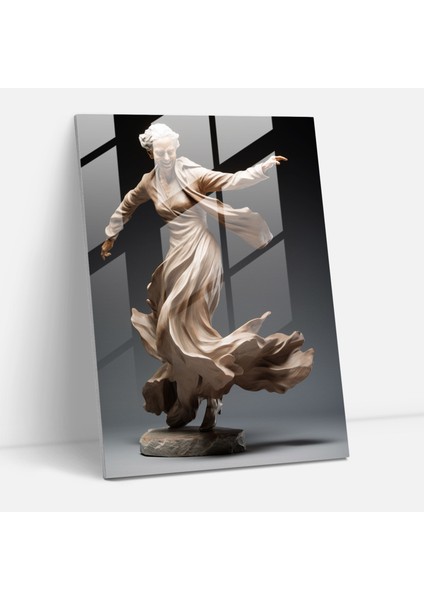 Zarif Dans Cam Baskı - Yaşlılar, Cam Sanatı, Cam Duvar Sanatı, Yaşlılar, 30X45