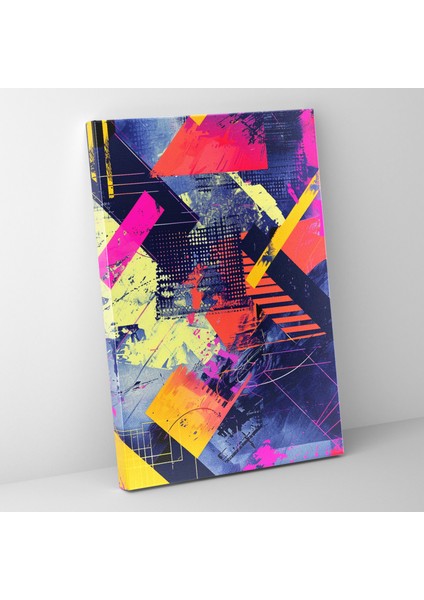 Popart Tarzı Geometrik Şekiller Duvar Tablosu - Popart, Geometrik Şekiller, Duvar Sanatı, Ev Dekorasyonu, 30X50