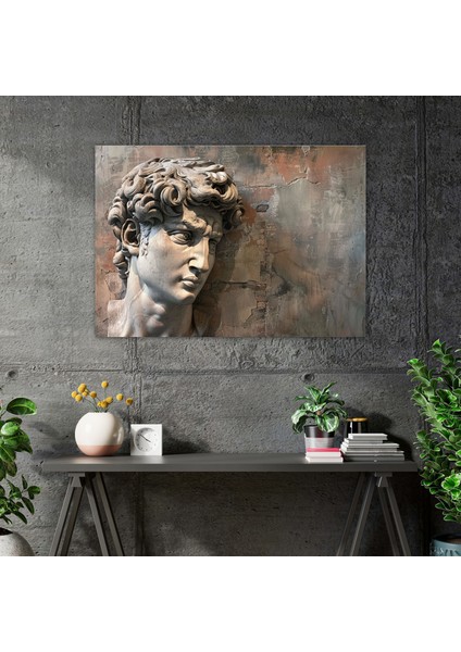 Michelangelo Ikonik Heykel Duvar Sanatı - Michelangelo, Duvar Süslemesi, Kanvas, Ev Dekorasyonu, 50X30 modelleri