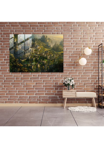 Ön Raphael Kardeşliği Cam Sanatı - Ortaçağ Kalesi - Ön Raphael Kardeşliği, Peyzaj Sanatı, Modern Sanat, Cam Sanatı, 70X50 fiyatları