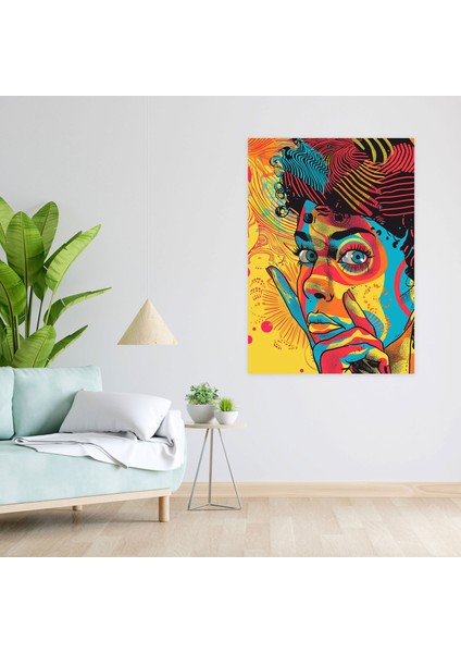 Popart Tarzı Kanvas Tablo - Popart, Popart Tarzı, Duvar Sanatı, Duvar Dekorasyonu, 30X50