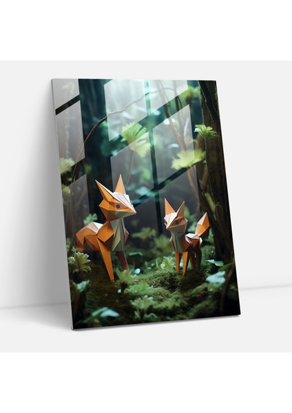 Origami Ev Dekorasyonu - Origami, Eğlenceli, Origami Hayvanlar, Modern Sanat, 30X45