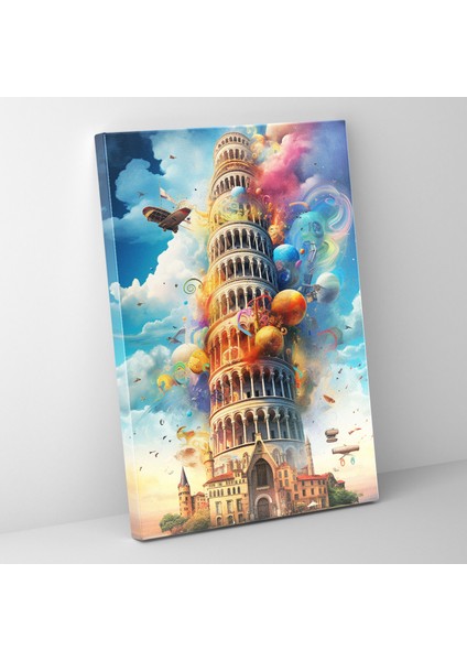 Pisa Kulesi Duvar Sanatı - Pisa Kulesi, Duvar Dekorasyonu, Ev Dekorasyonu, Kanvas Tablo, 30X50