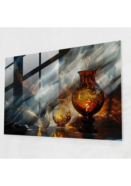 Rembrandt Dramatik Aydınlatma Cam Kanvas Tablo - Rembrandt, Cam Duvar Sanatı, Rembrandt, Modern Sanat, 45X30