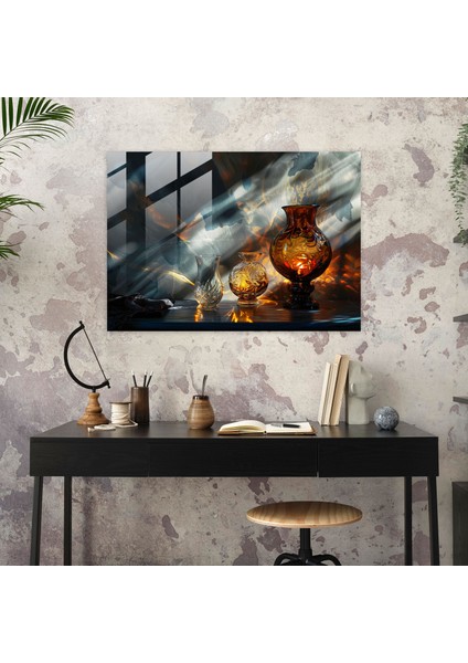 Rembrandt Dramatik Aydınlatma Cam Kanvas Tablo - Rembrandt, Cam Duvar Sanatı, Rembrandt, Modern Sanat, 45X30 fiyatları