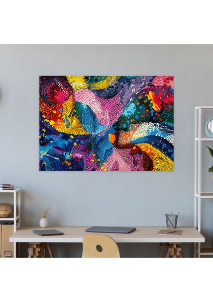 Cesur Soyut Noktacılık Kanvas Tablo - Noktacılık, Kanvas Tablo, Kanvas Tablo, Ev Dekorasyonu, 50X30 fiyatları