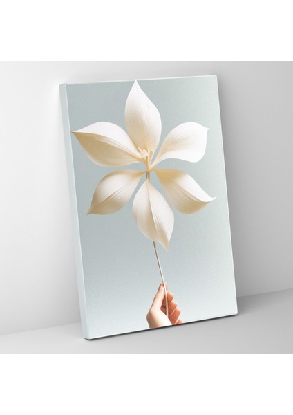 Origami Çiçek Duvar Dekorasyonu - Origami, Kanvas Tablo, Sakin Atmosfer, Kanvas Tablo Duvar Sanatı, 30X50