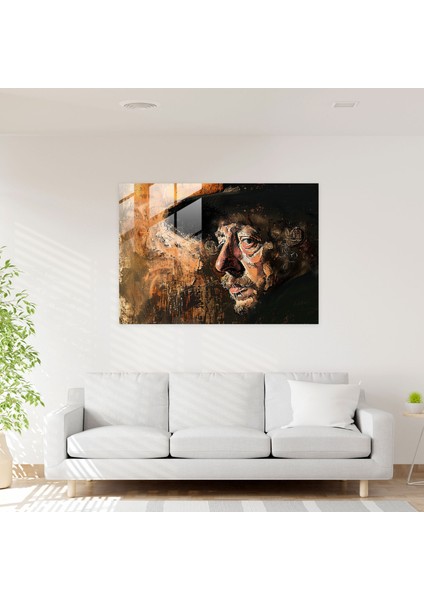 Rembrandt Cam Baskı - Otoportre - Rembrandt, Modern Sanat, Cam Sanatı, Cam Baskı, 90X60 fiyatları