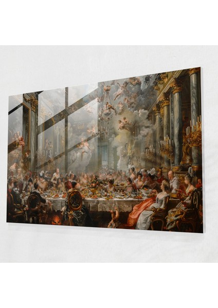 Lüks Rokoko Tarzı Duvar Dekorasyonu - Rokoko Tarzı Resim, Rokoko Tarzı Resim, Modern Sanat, Cam Sanatı, 45X30