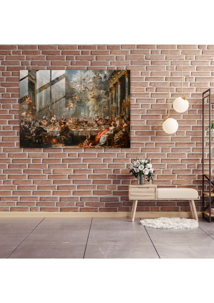 Lüks Rokoko Tarzı Duvar Dekorasyonu - Rokoko Tarzı Resim, Rokoko Tarzı Resim, Modern Sanat, Cam Sanatı, 45X30 fiyatları