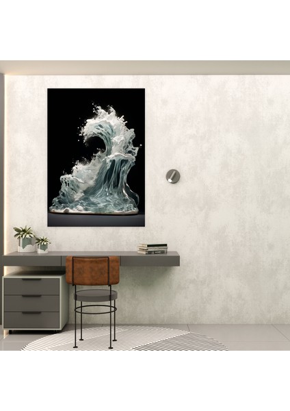 Gerçekçi Cam Heykel Kanvas Tablo - Gerçekçi Cam Heykel, Gerçekçi Cam Heykel, Duvar Sanatı, Sakin, 30X50 modelleri