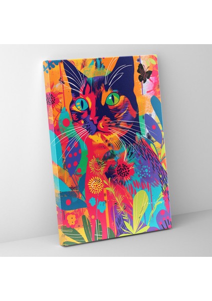 Popart Tarzı Duvar Tablosu - Popart, Duvar Sanatı, Kanvas Tablo, Renkli Tasarım, 30X50