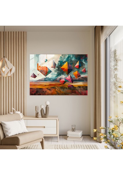 Metafizik Resim Cam Baskı - Metafizik Resim, Cam Sanatı, Metafizik Resim, Ev Dekorasyonu, 45X30