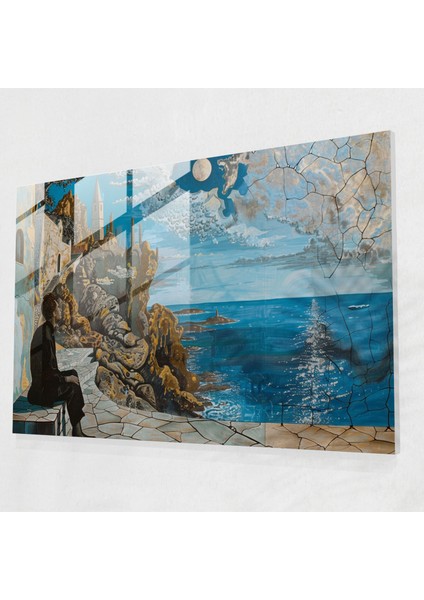 Salvador Dali Cam Duvar Sanatı - Gala ve Akdeniz - Salvador Dali, Salvador Dali, Ev Dekorasyonu, Cam Duvar Sanatı, 45X30