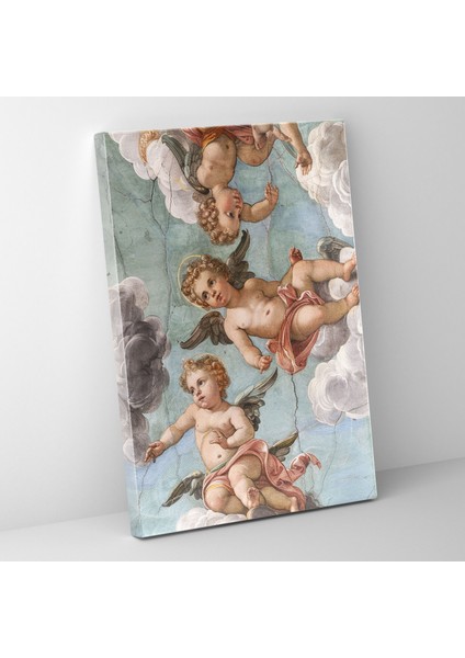 Raffaello Sanzio Melekler - Raffaello Sanzio Duvar Sanatı Kanvas Tablo, Ev Dekorasyonu, 30X50