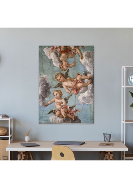 Raffaello Sanzio Melekler - Raffaello Sanzio Duvar Sanatı Kanvas Tablo, Ev Dekorasyonu, 30X50 modelleri