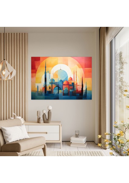 Cami Kanvas Tablo - Modern Soyut Tablo - Cami, Modern Soyut Resim, Ev Dekorasyonu, Kanvas Tablo, 50X30 fiyatları