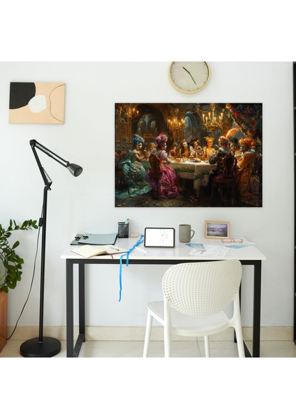 Rokoko Maskeli Balo Duvar Tablosu - Rokoko, Duvar Sanatı, Duvar Dekorasyonu, Kanvas, 50X30 fiyatları