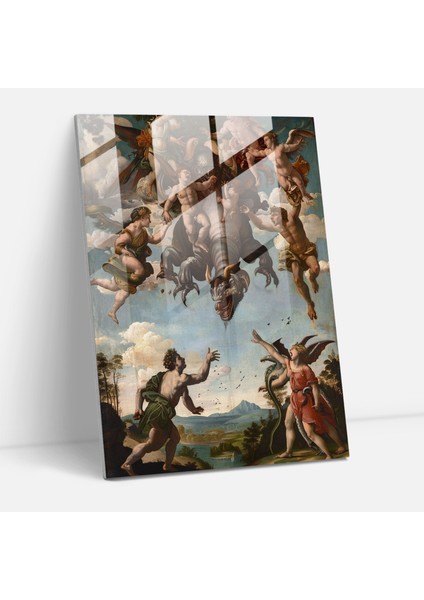 Raffaello Sanzio Cam Duvar Sanatı - Raffaello Sanzio, Ev Dekorasyonu, Cam Baskı, Modern Sanat, 30X45