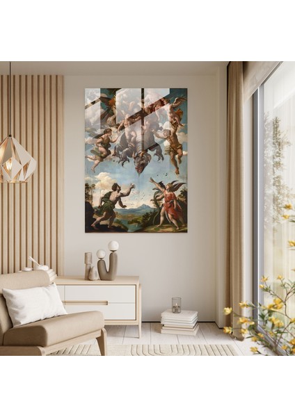 Raffaello Sanzio Cam Duvar Sanatı - Raffaello Sanzio, Ev Dekorasyonu, Cam Baskı, Modern Sanat, 30X45