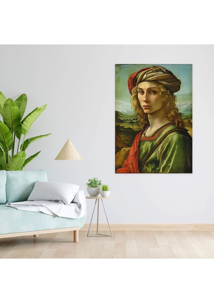 Raffaello Sanzio Kanvas Tablo - Genç Bir Adamın Portresi - Raffaello Sanzio, Kanvas Tablo, Ev Dekorasyonu, 30X50 modelleri