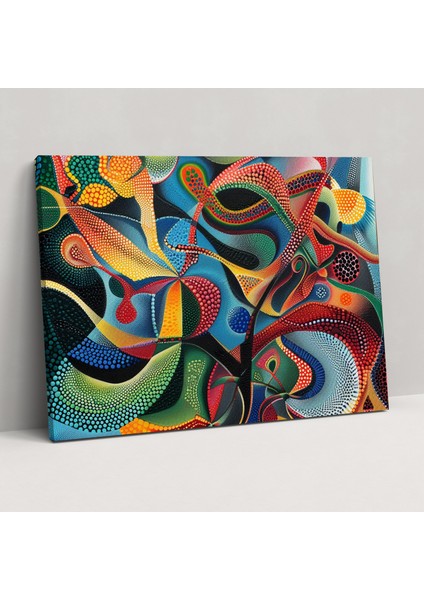 Pointilizm Kanvas Tablo Tablo - Pointilizm, Duvar Sanatı, Duvar Dekorasyonu, Kanvas Tablo, 50X30