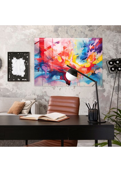Amerika Birleşik Devletleri Haritası Cam Baskı - Amerika Birleşik Devletleri Haritası, Modern Sanat, Canlı, Renkli, 45X30 modelleri