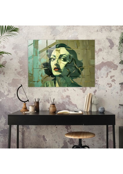 Salvador Dali Çekmeceli Kadın Cam Baskı - Salvador Dali, Ev Dekorasyonu, Salvador Dali, Modern Sanat, 45X30 modelleri