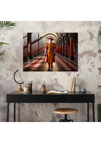Vatikan Cam Baskı: Isviçreli Muhafız - Vatikan, Cam Sanatı, Cam Baskı, Modern Sanat, 45X30