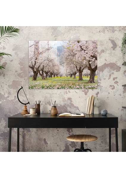Vincent Van Gogh Ev Dekorasyonu - Badem Ağaçları Cam Baskı - Vincent Van Gogh, Vincent Van Gogh, Duvar Dekorasyonu, Ev Dekorasyonu, 45X30 fiyatları