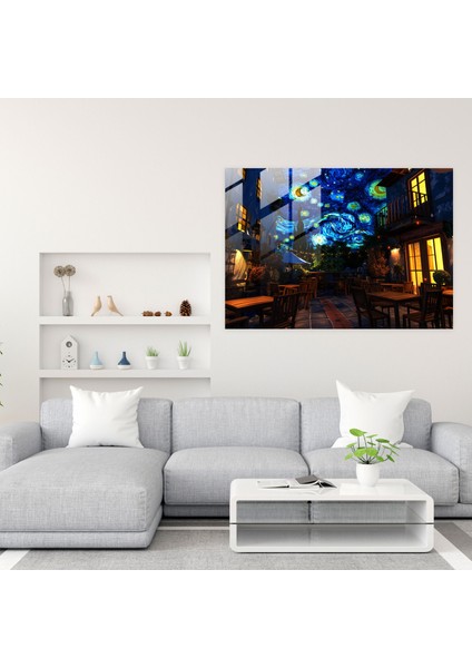 Vincent Van Gogh Ev Dekorasyonu - Rahat Kafe Terası - Vincent Van Gogh, Vincent Van Gogh, Cam Sanatı, Ev Dekorasyonu, 45X30 fiyatları