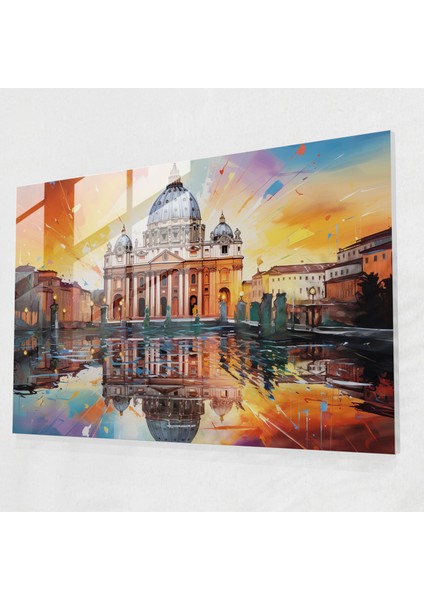 Vatikan Cam Baskı - Modern Sanat Duvar Dekorasyonu - Vatikan, Majesteleri, Modern Sanat, Ihtişam, 45X30