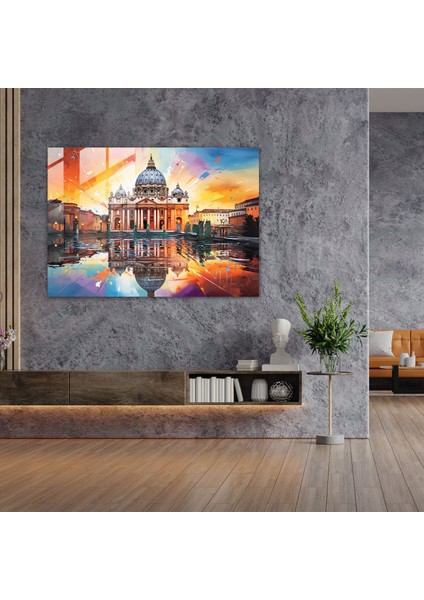 Vatikan Cam Baskı - Modern Sanat Duvar Dekorasyonu - Vatikan, Majesteleri, Modern Sanat, Ihtişam, 45X30
