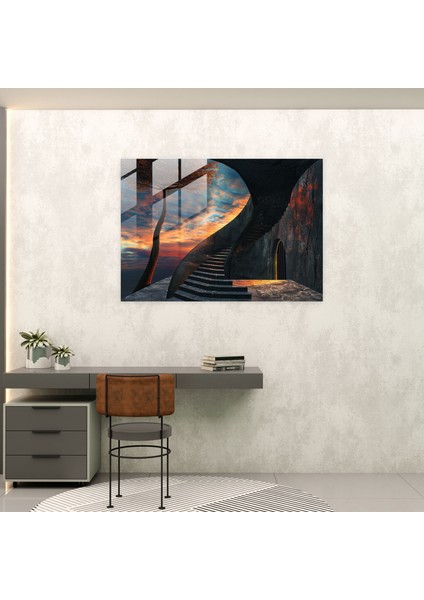 Sürrealizm Modern Sanat - Sürrealizm Sanatı, Cam Baskı, Ev Dekorasyonu, Sürrealizm Sanatı, 45X30 fiyatları