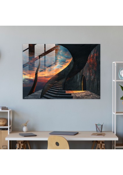 Sürrealizm Modern Sanat - Sürrealizm Sanatı, Cam Baskı, Ev Dekorasyonu, Sürrealizm Sanatı, 45X30 modelleri