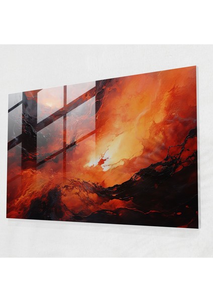 Volkan Cam Baskı - Volkan, Doğa, Cam Duvar Sanatı, Volkan, 45X30