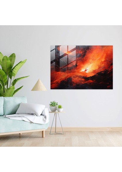Volkan Cam Baskı - Volkan, Doğa, Cam Duvar Sanatı, Volkan, 45X30 fiyatları