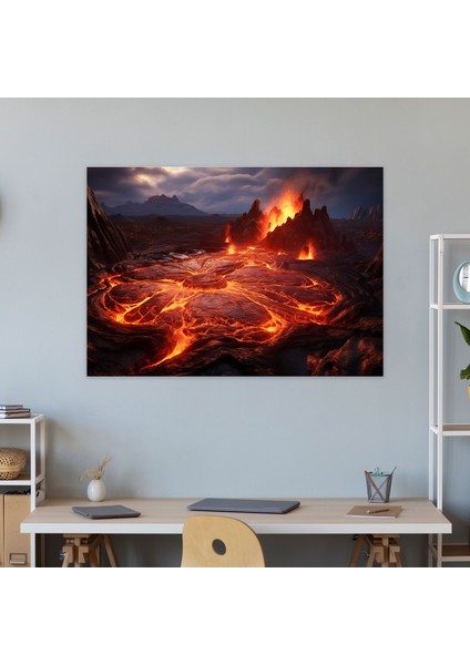 Volkan Kanvas Tablo - Volkan, Kanvas Tablo, Kanvas Tablo, Huşu, 50X30 modelleri