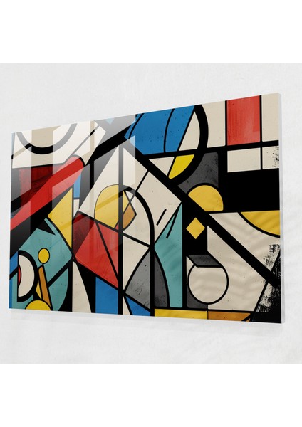 Pablo Picasso Cam Sanatı - Pablo Picasso, Geometrik Kompozisyon, Cam Sanatı, Pablo Picasso, 45X30