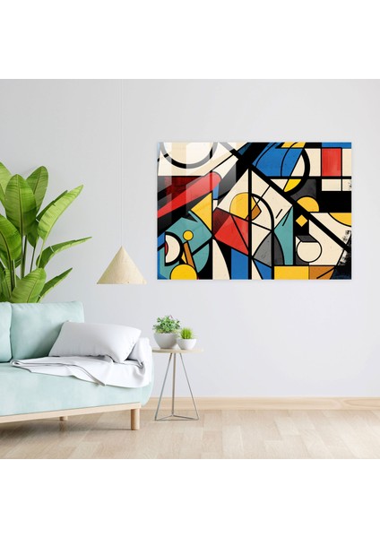 Pablo Picasso Cam Sanatı - Pablo Picasso, Geometrik Kompozisyon, Cam Sanatı, Pablo Picasso, 45X30