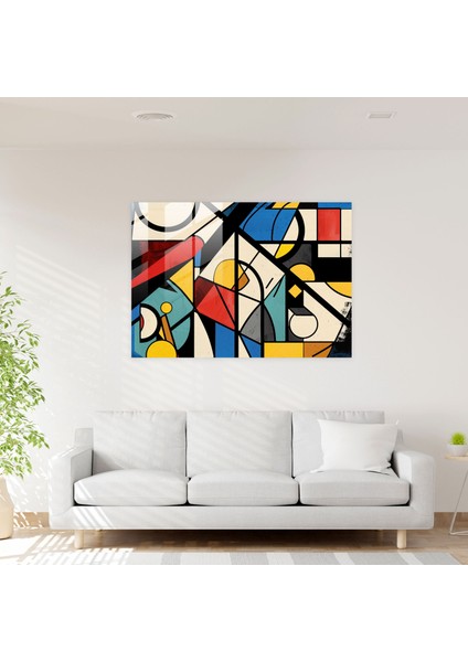 Pablo Picasso Cam Sanatı - Pablo Picasso, Geometrik Kompozisyon, Cam Sanatı, Pablo Picasso, 45X30