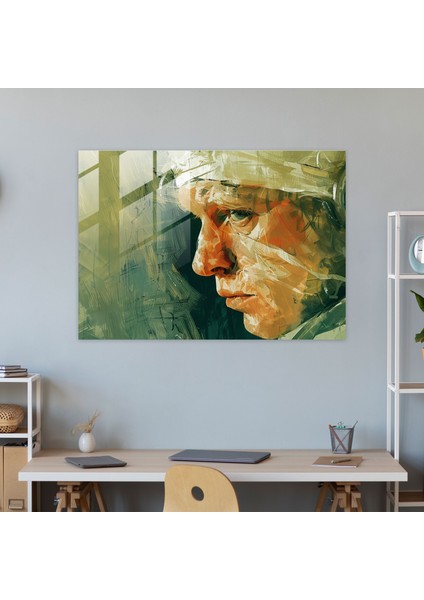 Vincent Van Gogh Ev Dekorasyonu - Kulaklı Adam Portresi - Vincent Van Gogh, Cam Baskı, Cam Sanatı, Vincent Van Gogh, 45X30 modelleri
