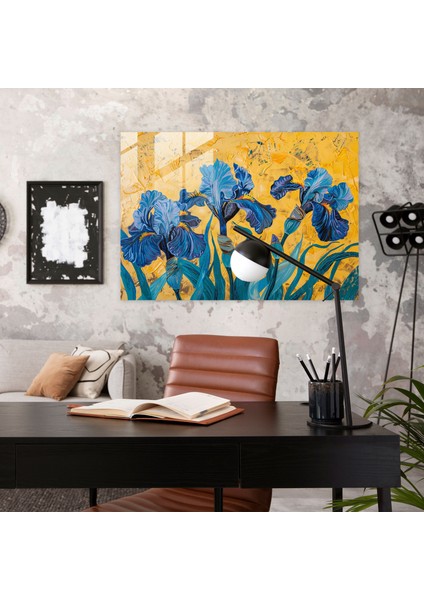 Süsen Cam Duvar Sanatı - Vincent Van Gogh, Cam Sanatı, Vincent Van Gogh, Cam Baskı, 45X30