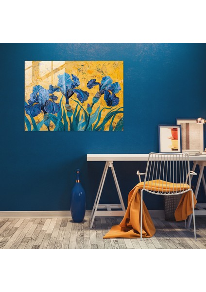 Süsen Cam Duvar Sanatı - Vincent Van Gogh, Cam Sanatı, Vincent Van Gogh, Cam Baskı, 45X30
