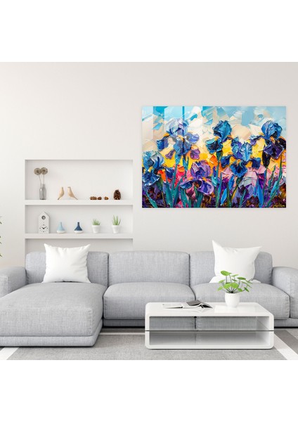 Vincent Van Gogh Cam Baskı – Cesur Irisler - Vincent Van Gogh, Cam Baskı, Vincent Van Gogh, Cam Sanatı, 45X30 modelleri