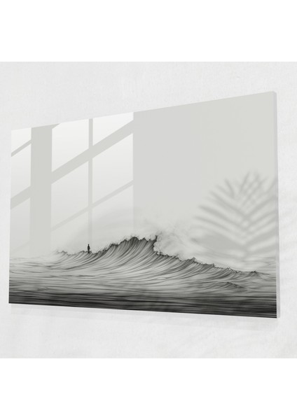 Sörf Modern Sanat - Sörf, Okyanus, Sakin, Minimalist Çizgi Çizimi, 45X30